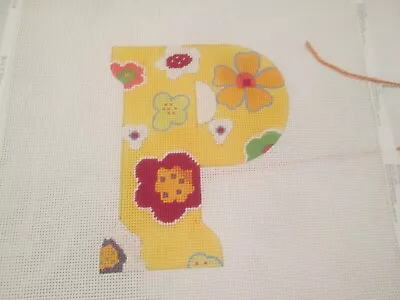 $46 • Buy 'p'-melissa Shirley-handpainted Needlepoint Canvas