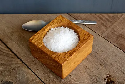 Eco-friendly Salt Or Pepper Pinch Pot Handmade From Iroko Hardwood. (Salt Pig) • £8.99