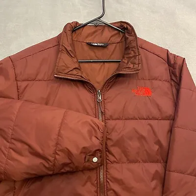 The North Face Puffer Jacket Men Large Rust Triclimate Full Zip Pocket Insulated • $89.88