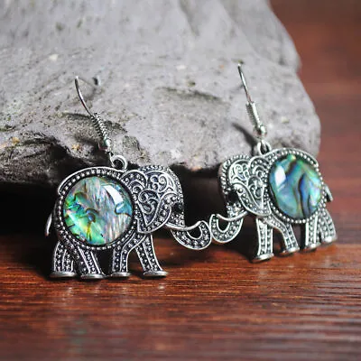 Fashion 925 Silver Abalone Shell Earrings Animal Drop Dangle Party Women Jewelry • £4.32