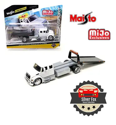 Maisto 15176 Elite Transport International Durastar Flatbed Truck 1/64 White • $15.99