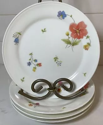 Set Of 4 ~ Mikasa ~ JUST FLOWERS ~  6 1/2   Dessert Plates • $24.99