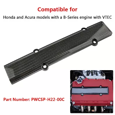 Carbon Fiber Look Valve Cover Spark Plug Insert For Honda VTEC B18 B16 B Series • $13.50