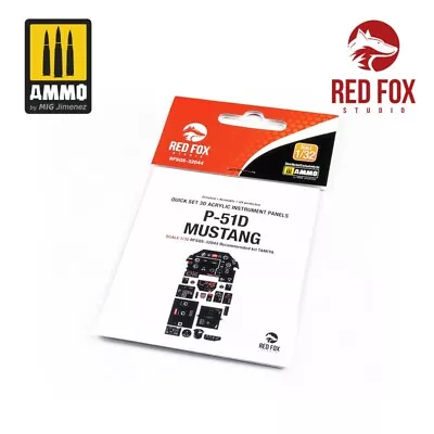 Red Fox Studio 1/32 P-51D Mustang Instrument Panel For Tamiya Kit • $29.50