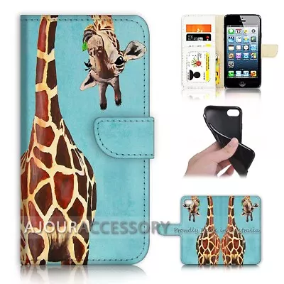 ( For IPhone 7 ) Wallet Flip Case Cover AJ40600 Giraffe • $12.99