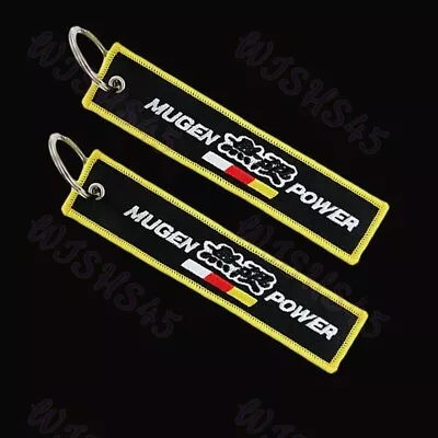 EMBROIDERED DOUBLE SIDE KEY For MUGEN POWER KEYCHAIN CELL HOLDERS KEYRING X2 2 • $30.90