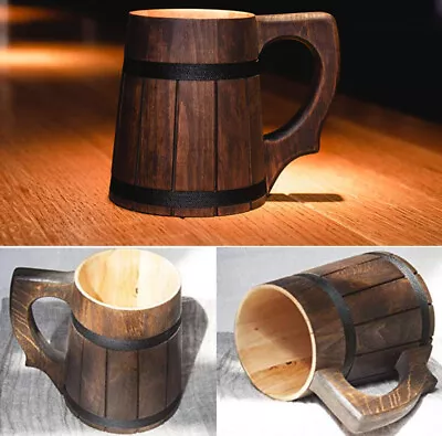 Handmade Beer Mug Wooden Tankard Beer Stein Birthday Gifts Anniversary Present  • $98.99