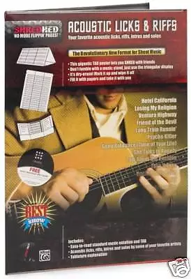 Learn To Play Acoustic Rock Guitar Licks & Riffs Poster New Shredhed • £9.89