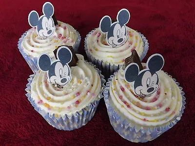 12/24 Pre-cut Stand Up Mickey Mouse Design Edible Rice Paper Cake Topper  • £2.75