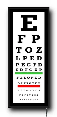 £55 • Buy Eye Test Chart Wall Light Box Sign Mounted Medical Opticians Display Games Room