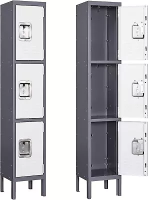 Metal Lockers Storage Cabinet 1-5 Doors Locker For Office School Gym Hotel Home • $89.99