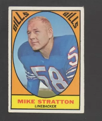 1967 Topps Football Card #29 Mike Stratton-Buffalo Bills Vg Card • $2.95