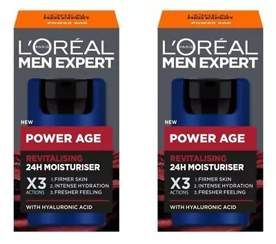 2 X Boxes L'Oreal Men Expert Power Age Revitalising Moisturiser. X3 Formula. • £20