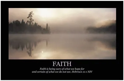 FAITH Christian Art Print Poster Inspirational Motivational Bible Scripture • $9.76