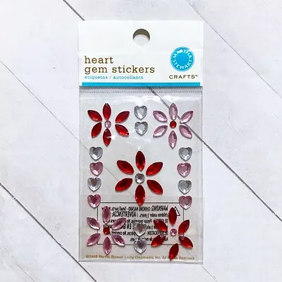 Martha Stewart Heart Gem Flower Rhinestone Stickers Scrapbook Embellishments 3D • $5.95