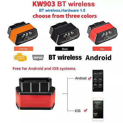 KONNWEI Car Scanner OBD2 For IOS Android System Car Diagnostic Scan Tool AU N6S3 • $22.02