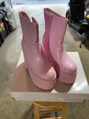 Krush Platform Boots Pink (Discontinued) Size 6 • £95.01