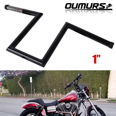 $58.95 • Buy Motorcycle Black 1  Drag Z-Bar Handlebars Ape Hanger For Honda Harley XL Yamaha