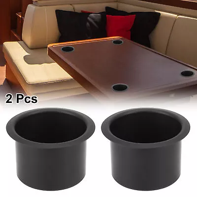 2pcs Aluminum Alloy Bottle Cup Drink Holder Insert Black For Marine Boats RVs • $14.99