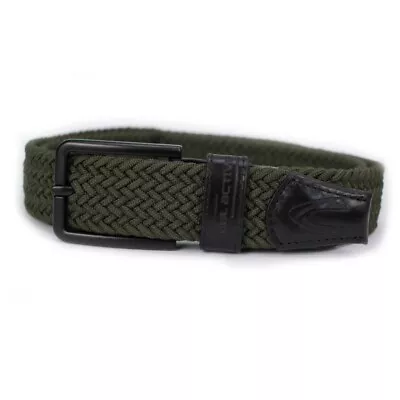 Camel Active Men's Woven Belt Ribbon Belt Green Plain 8B10 402100 93 Olive • £36.12