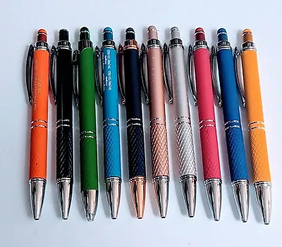 10ct Lot Misprint Metal Retractable Soft Cross-Grip Stylus Pens: MIXED COLORS  • $14.99