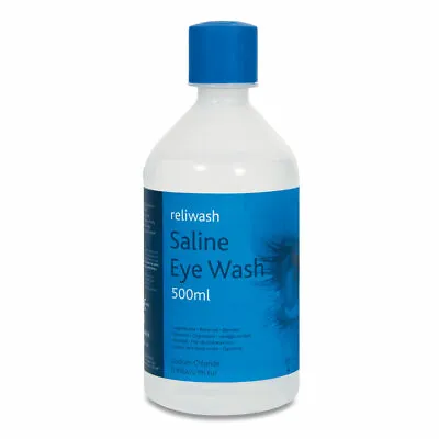 500ml Eye Wash Bottles Emergency Sterile Saline Solution Premium Long Expiry  • £7.99