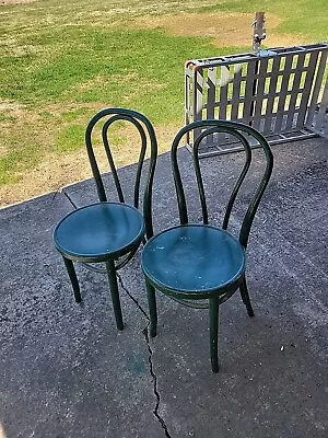 2 Antique Bentwood Cafe/Bistro Ice Cream  Chair Green  • $195