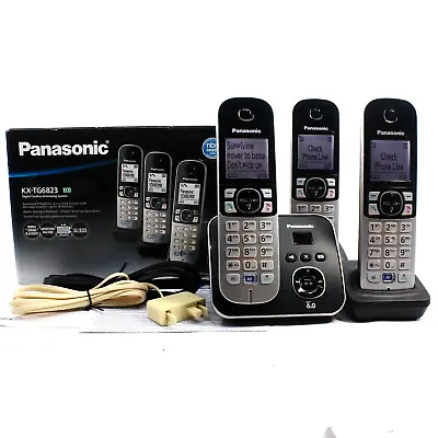 Panasonic 3 Handset Cordless Phone Set (w/ Answer Machine) ● NBN OK ● KX-TG6823 • $99.95