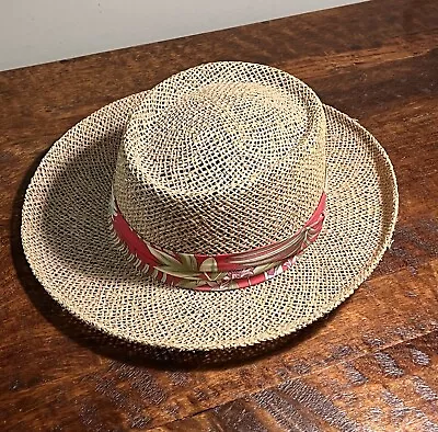 VTG Country Gentlemen Traveler Straw Panama Fedora - Size XL - Made In USA • $23.75