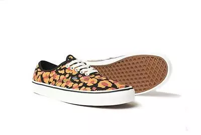 Vans Authentic Leopard Black/Inca Gold Men's Classic Skate Shoes Size 7.5 • $54.95