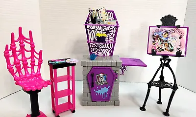 MONSTER HIGH Art Class Studio Playset With Accessories Chair Easel For Doll • $17.99