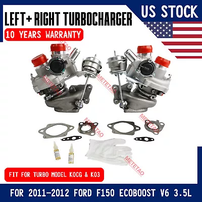 Fits For 2011-2012 FORD F-150 3.5L Turbo EcoBoost Turbocharger Left & Right Side • $435.65