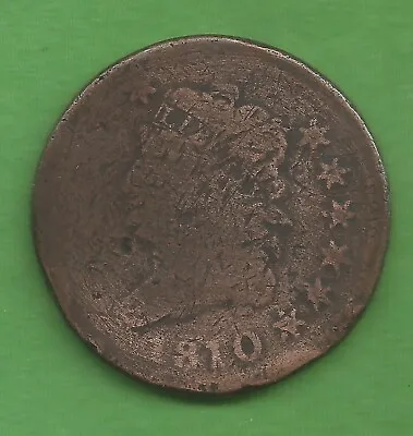 £0.81 • Buy 1810/09 (10 Over 09) Classic Head, Large Cent - 213 Years Old!!!