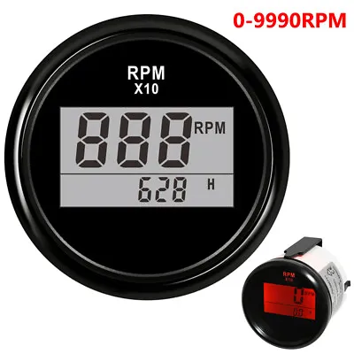 2'' 52mm Digital Tachometer 0-9990 RPM Tacho Gauge Waterproof For Car Truck Boat • $21.50