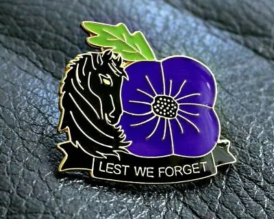 Purple Pin Badge Animals In War  New Horse Remembering 2024 • £4.99
