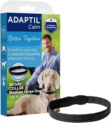 Adaptil Calm Pheromone Dog Collar For Medium To Large Dogs - Black • £20