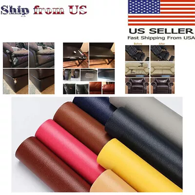 Self Adhesive Leather For Sofa Repair Patch Furniture Table Chair Sticker Seat • $9.49