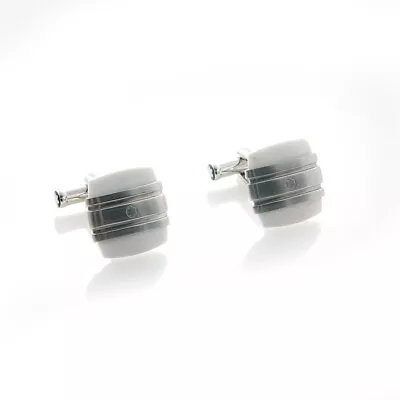 Montblanc Agate Classic Stainless Steel Cufflinks 106625 • $125