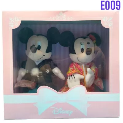 Takara Tomy ARTS Disney Mickey & Minnie Mouse Wedding Kimon Plush Toy Doll Japan • $90