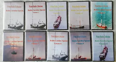 Radio Caroline Pirate Radio Collection Of 10 CD's Plus Free PDF Of Rare Book USB • £49