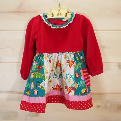 Matilda Jane Dress Toddler Size 2 Moments With You Happy Holly Daze Christmas • $19.99