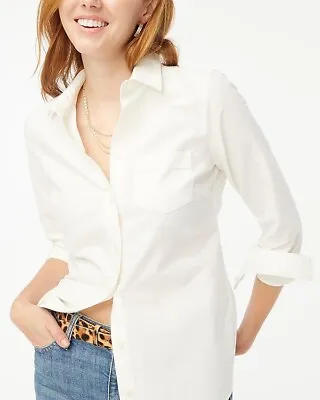 J.crew Factory Button-up Oxford Shirt In Signature Fit Size XL Color White • $29