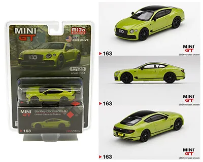 MINI GT 1:64 Green Bentley Continental GT Diecast Model Car MGT00163 • $14.99