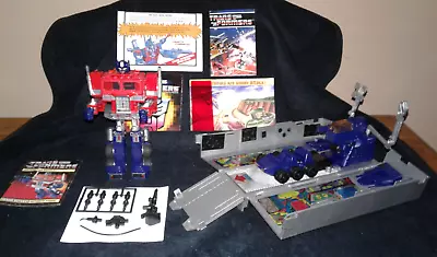 Complete Pre Rub Optimus Prime G1 Transformers Takara T Stamp / Poster Insert • $400