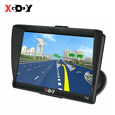 XGODY 7  Car Sat Nav GPS Navigation Truck New UK EU Maps For HGV Lorry LGV Black • £52.99