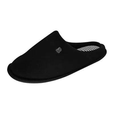 Mens Two Tone Memory Foam Comfort Slip On Open Back Slippers Size 9 10 • £8.99