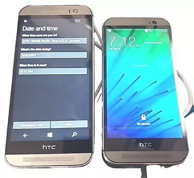 Lot 2x HTC One M8 (HTC6525L) 32GB - Gray (Verizon) Smartphone • $49.99