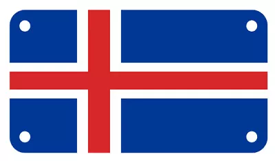 Iceland Flag Motorcycle ATV 4  X 7  License Plate Patriotic Nordic Orig Version • $13.41