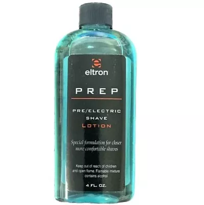 Eltron Prep Pre/Electric Shaving Lotion Special Formulation 4fl Oz NEW • $15.95