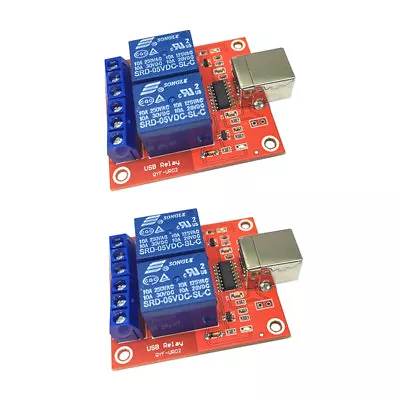 £11.83 • Buy 2 Channel USB Relay Module Relay Shield USB HID Mode For Relay Control 2PCS